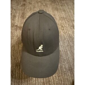 Vintage‎ Kangol Wool Blend Baseball Cap Olive Green Fitted Hat L/XL